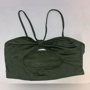 Hollowed middle green top